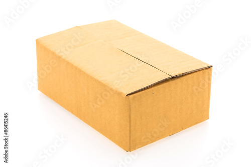 Brown box isolated