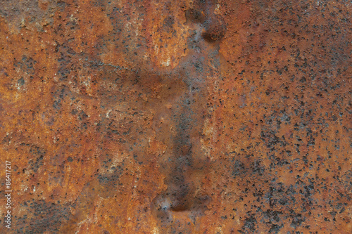 Old rusty metal plate
