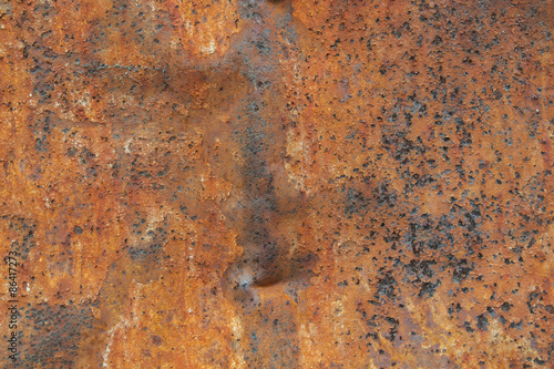 Old rusty metal plate