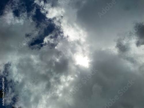Blur cloud in the blue sky in rainny season