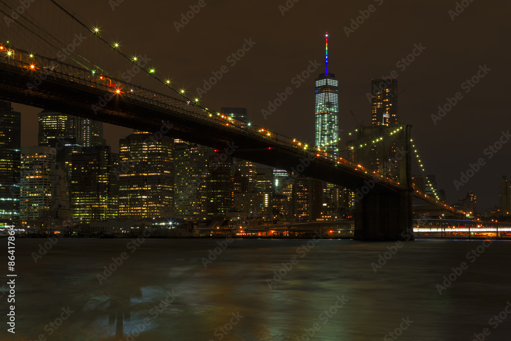 Fototapeta premium New York City at night.