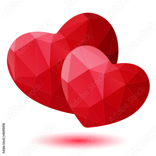 two red hearts