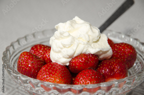 Fresh strawberries dessert