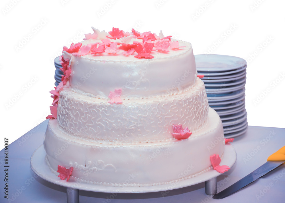 Birthday cake with cutlery Birthday cake with cutlery
