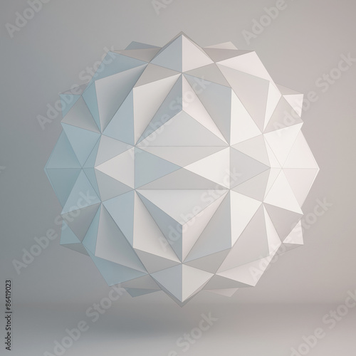 3d illustration of geometric shapes design