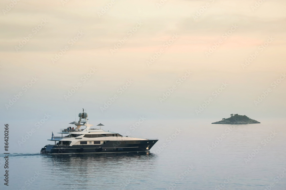 Yacht sailing in Adriatic sea