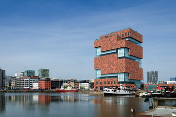 Tableau sur plexiglas Anvers Musée MAS architecture moderne Anvers  © siraanamwong