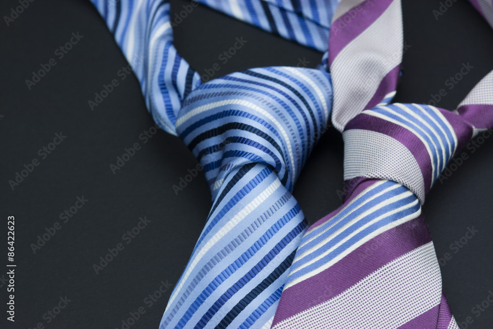 Man's tie on a black background Man's tie on a black background
