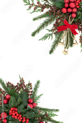 Christmas Bell and Bauble Border