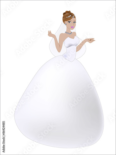 bride in a white dress