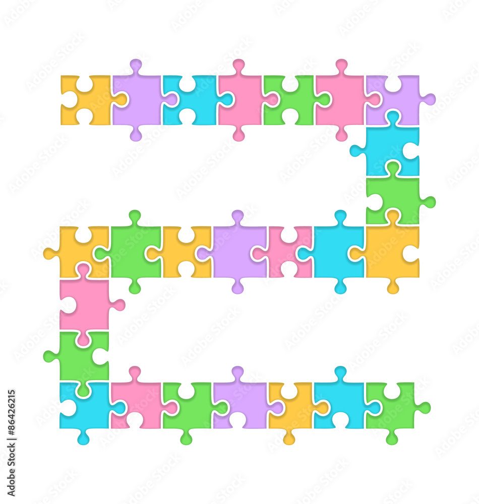 Puzzle Jigsaw Road Infographic Element Isolated on White Backgro Puzzle Jigsaw Road Infographic Element Isolated on White Backgro