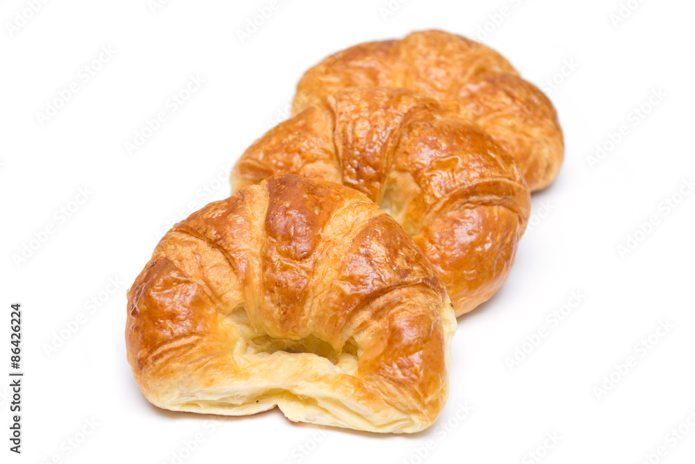 freshly baked croissants from the oven