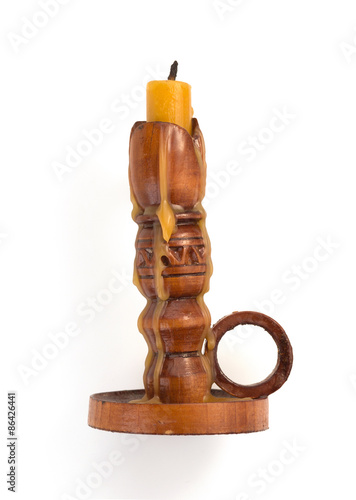 candlestick with candle isolated