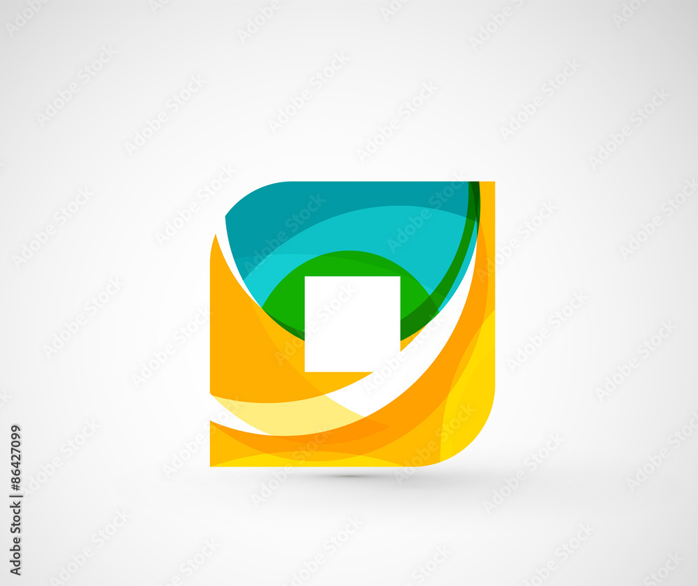 Abstract geometric company logo square, rhomb Abstract geometric company logo square, rhomb