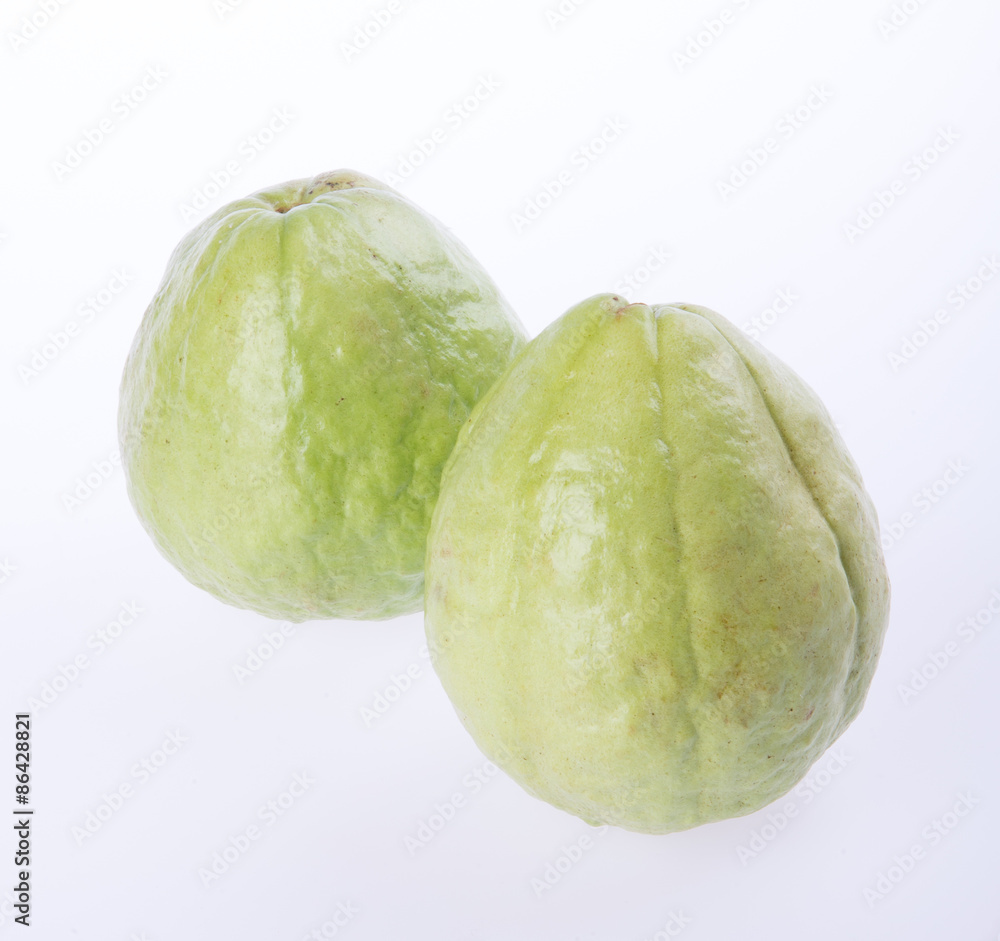 Guava (tropical fresh guava) on white background. Guava (tropical fresh guava) on white background.