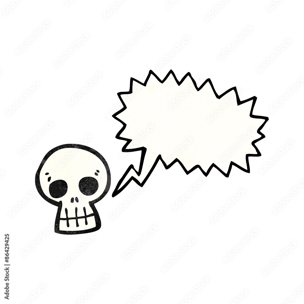 cartoon shrieking skull cartoon shrieking skull