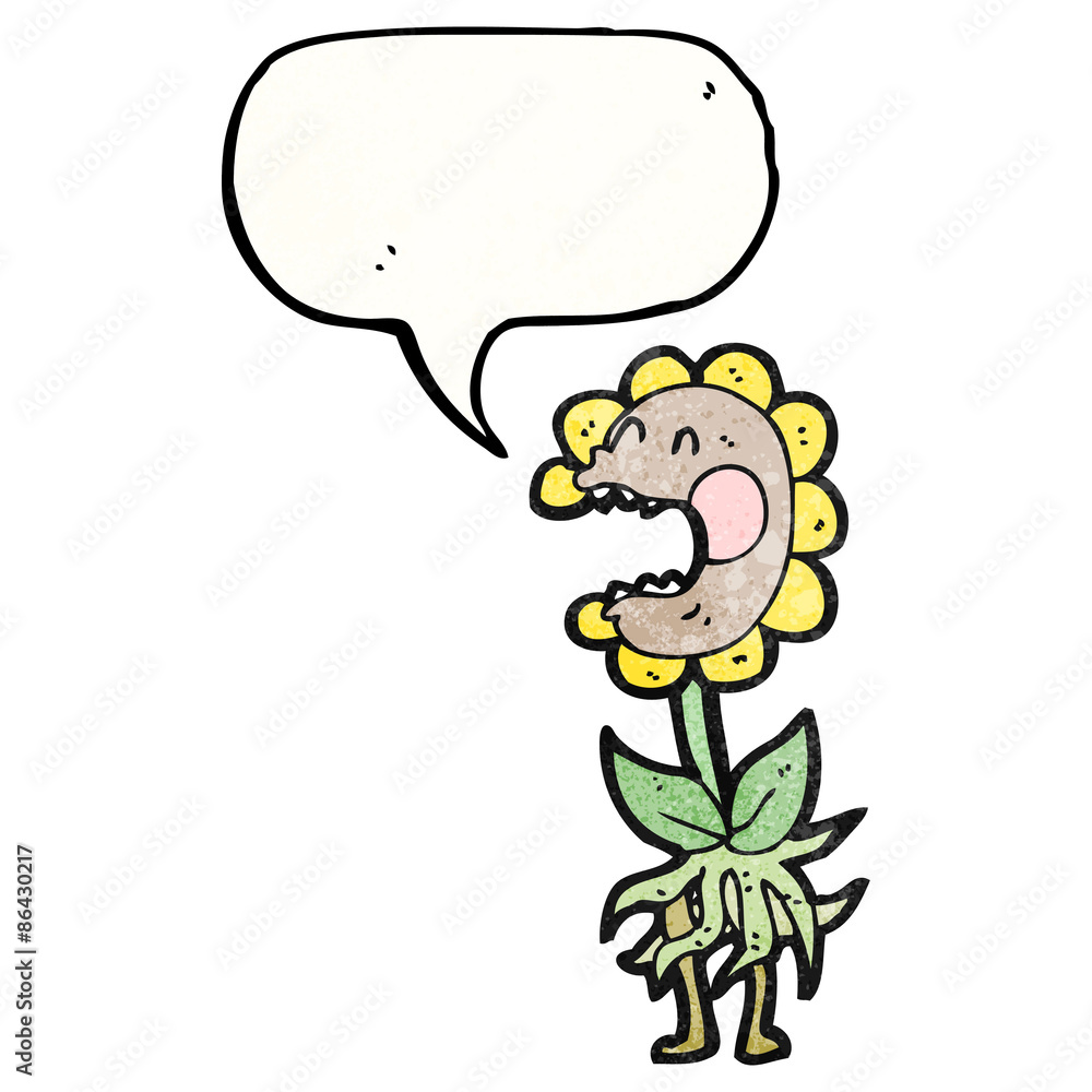 Fototapeta premium monster flower cartoon