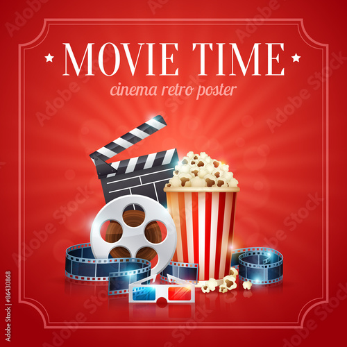 Realistic cinema movie poster
