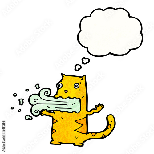 burping cat cartoon