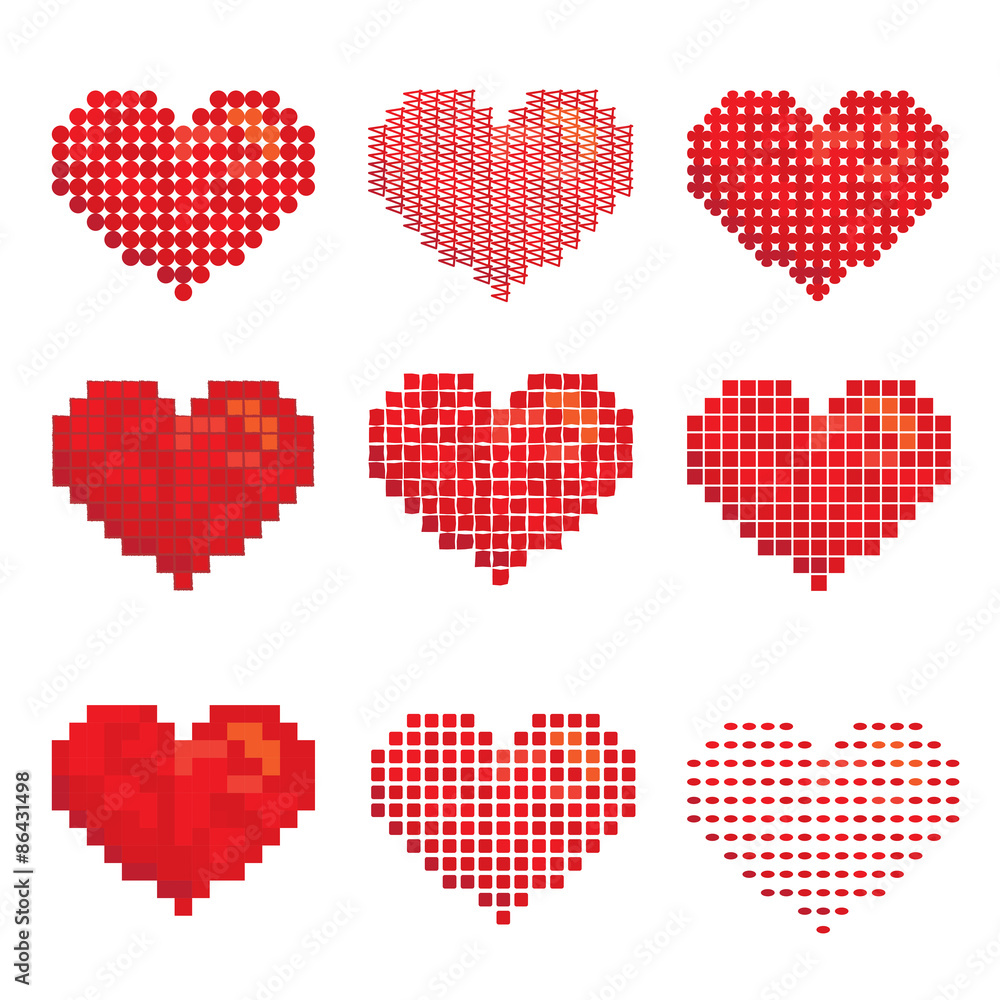 variety of heart shape design variety of heart shape design