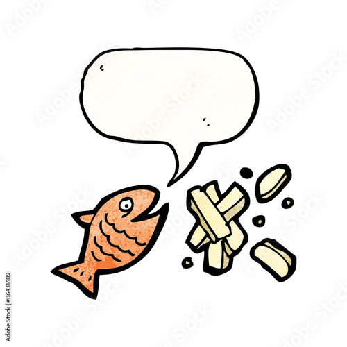 fish and chips cartoon
