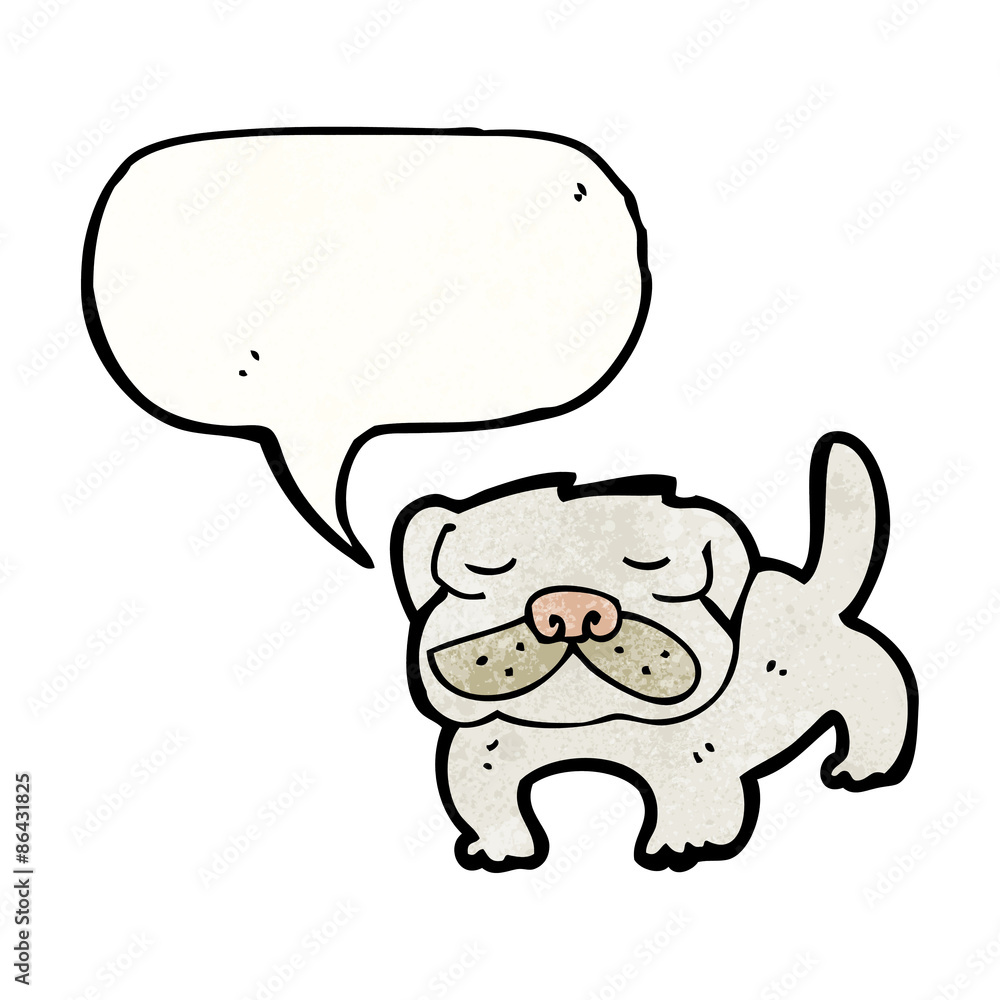 cartoon dog with speech bubble cartoon dog with speech bubble