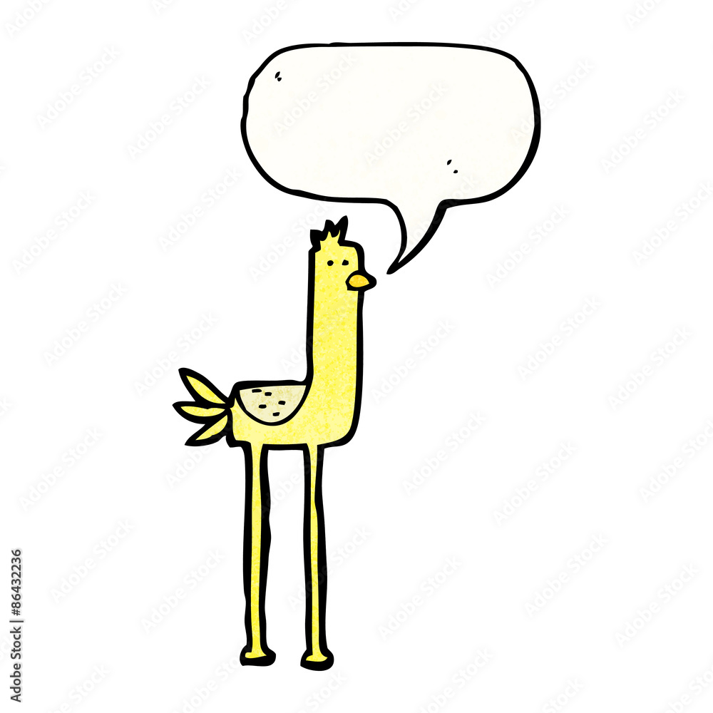 cartoon bird with speech bubble cartoon bird with speech bubble