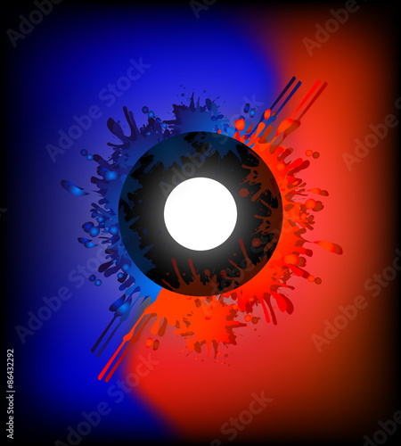 billiard ball and stains