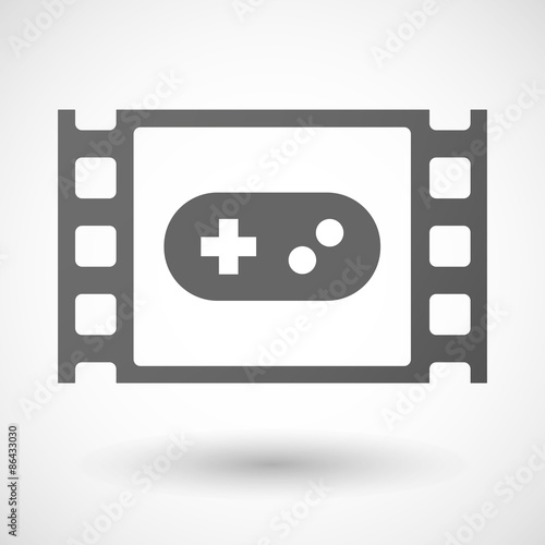 35mm film frame with a game pad