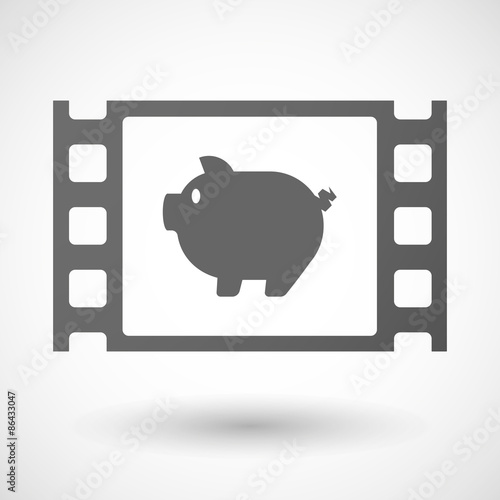 35mm film frame with a pig