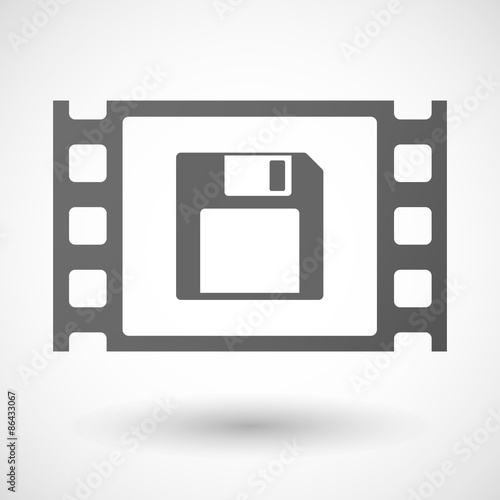 35mm film frame with a floppy disk