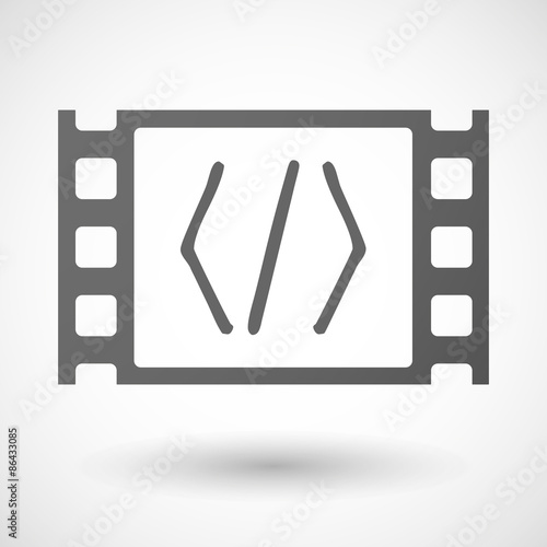 35mm film frame with a code sign