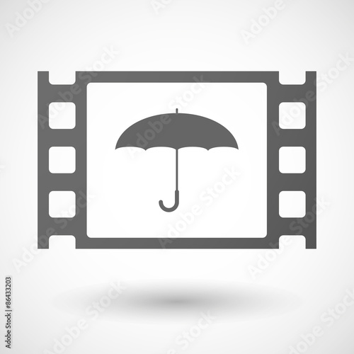 35mm film frame with an umbrella