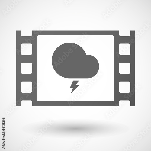 35mm film frame with a stormy cloud