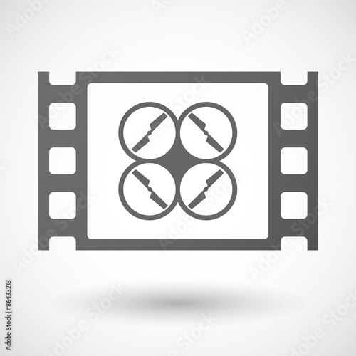 35mm film frame with a drone