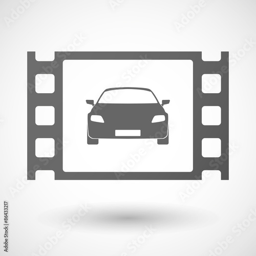 35mm film frame with a car