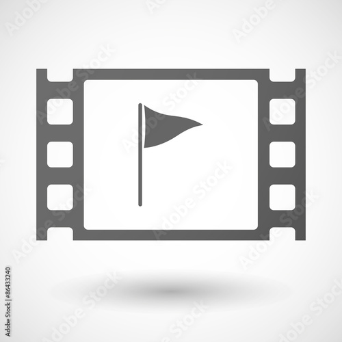 35mm film frame with a golf flag
