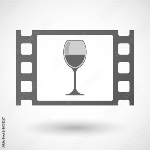 35mm film frame with a cup of wine