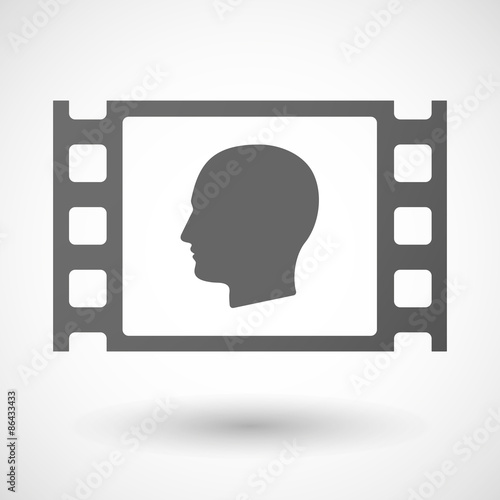 35mm film frame with a male head