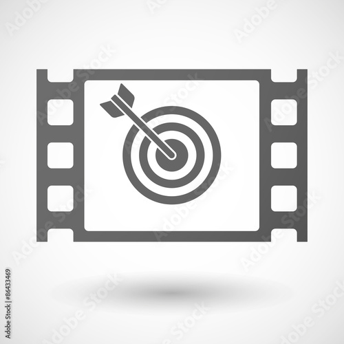 35mm film frame with a dart board