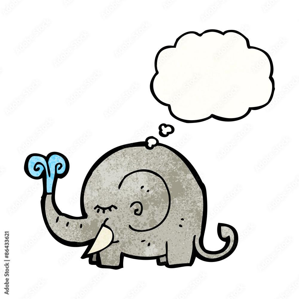 cartoon elephant with thought bubble cartoon elephant with thought bubble