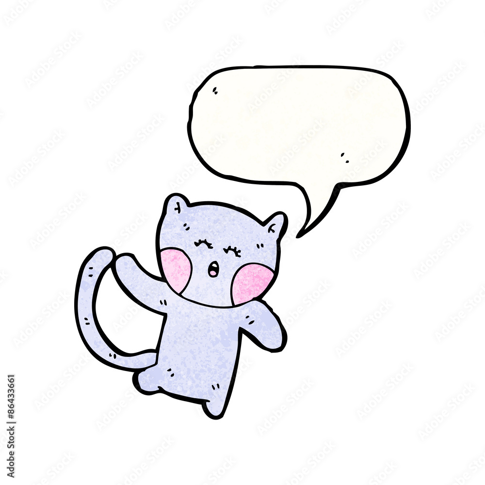 cat with speech bubble cartoon cat with speech bubble cartoon