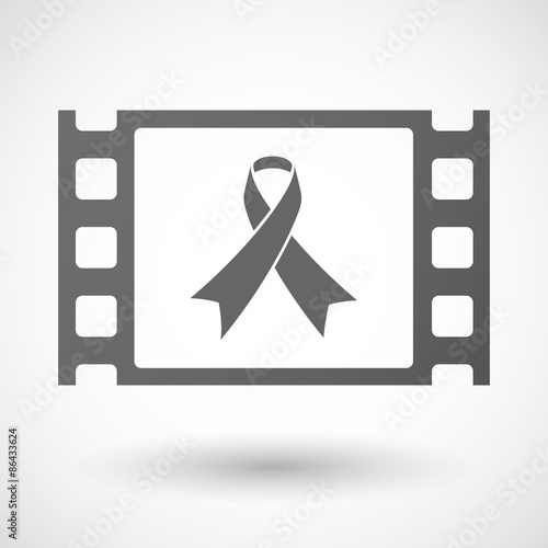 35mm film frame with an awareness ribbon