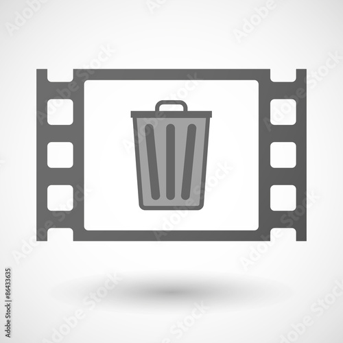 35mm film frame with a trash can
