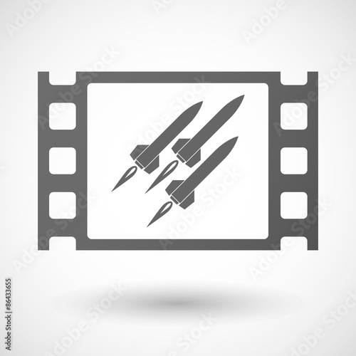 35mm film frame with missiles