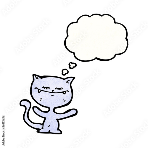 funny cat with thought bubble