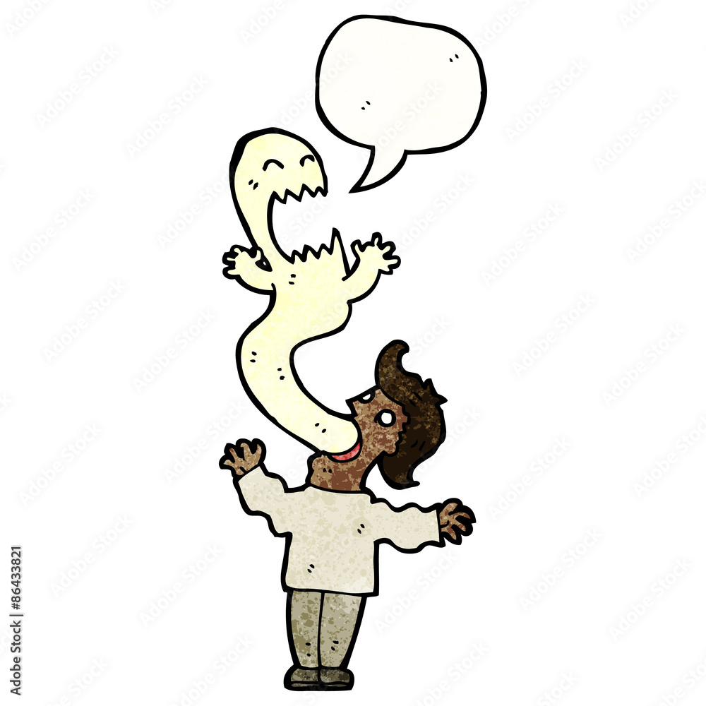 cartoon soul leaving body Stock Vector Adobe Stock