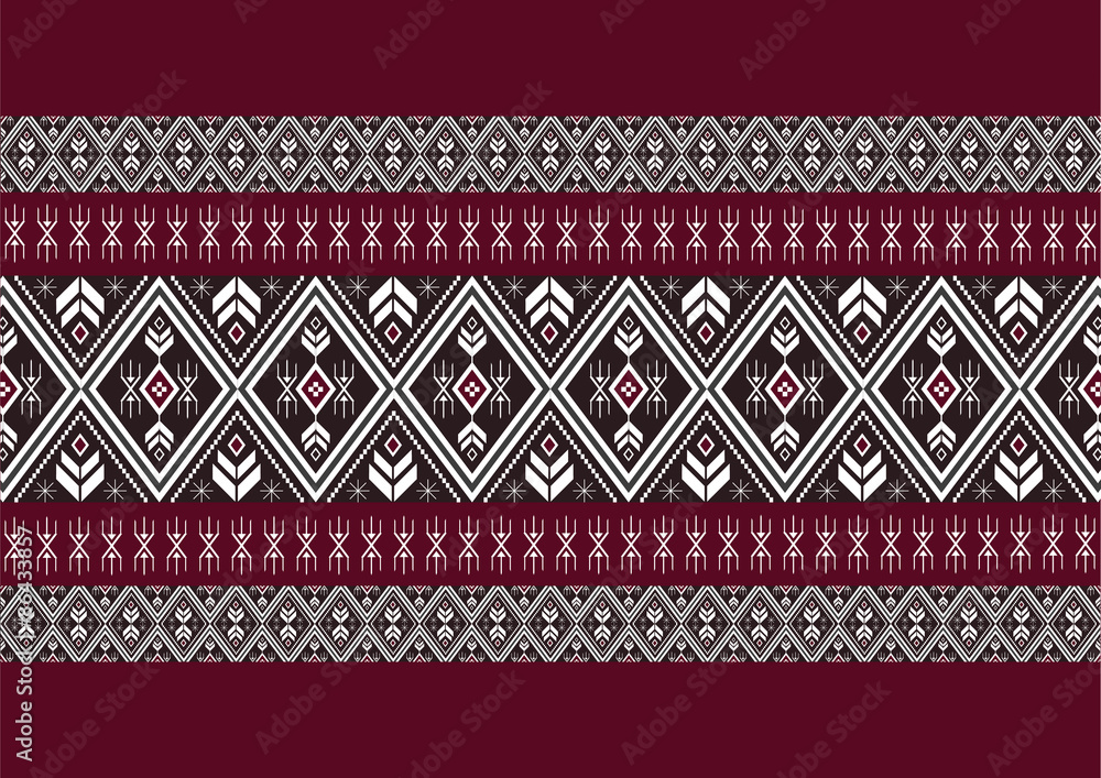 Geometric Ethnic pattern design for background or wallpaper. Geometric Ethnic pattern design for background or wallpaper.