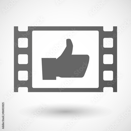 35mm film frame with a thumb up hand