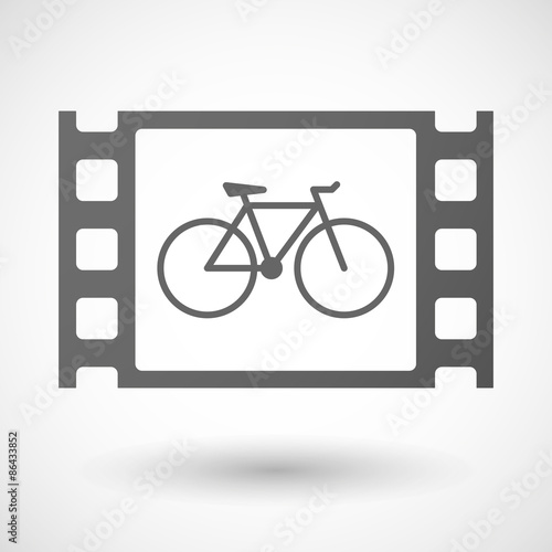 35mm film frame with a bicycle